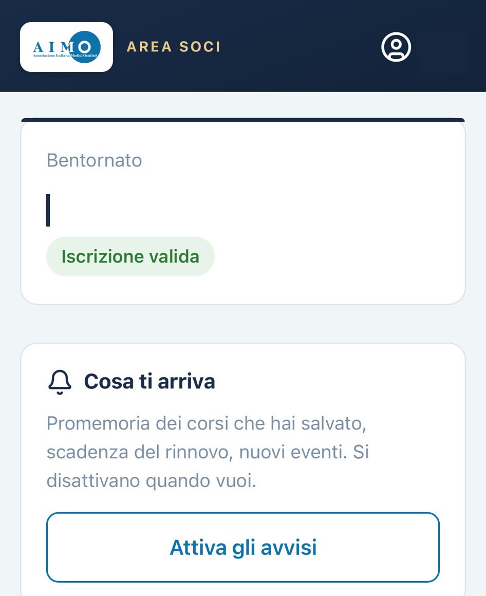 Il pulsante Attiva gli avvisi nella Web App